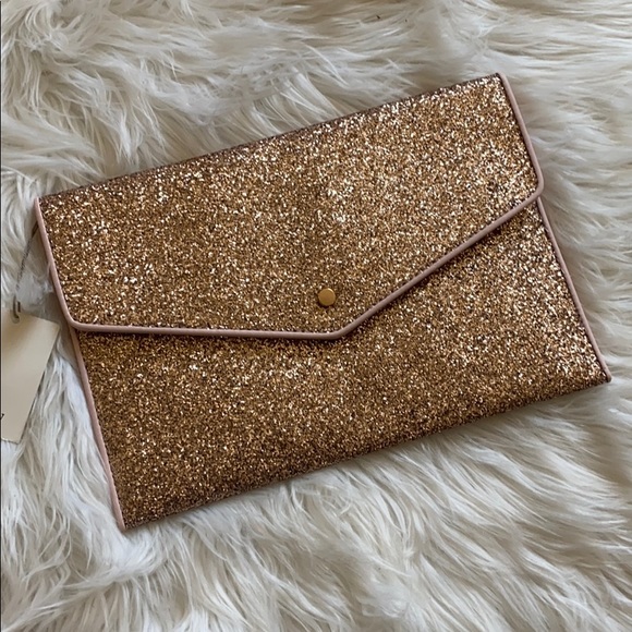 a new day Handbags - Pink glitter clutch